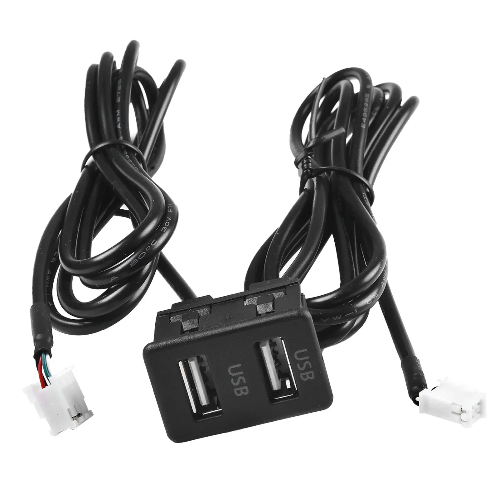 1pc 4pin + 6pin Auto Dash Mount Dual USB Port Panel Interface Verlängerung 145cm Kabel Adapter auto Dashboard Zubehör Teil Image