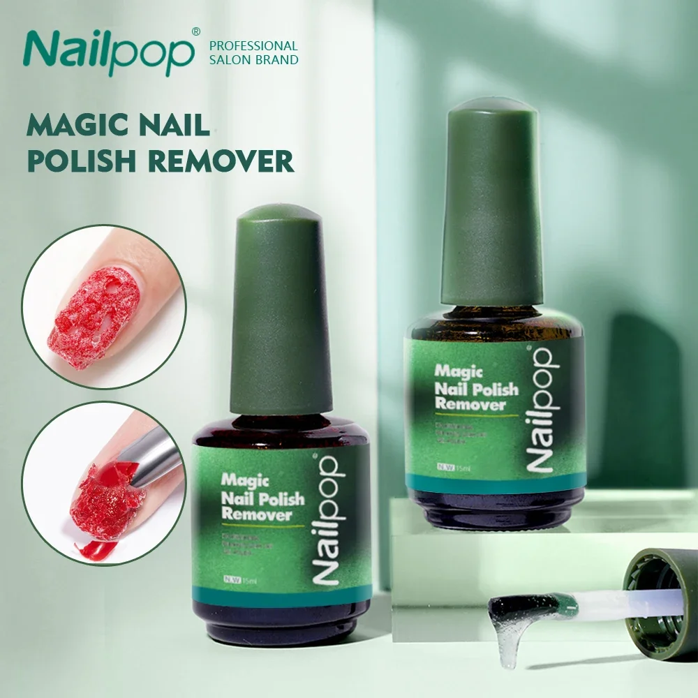 Nailpop Magic Remover Nagelgelpoliermittel Clean Fast Remover innerhalb von 3-5 MINS UV-Gelpoliermittel Magic Burst Nagelgel-Entferner-Werkzeug 15 ml Image