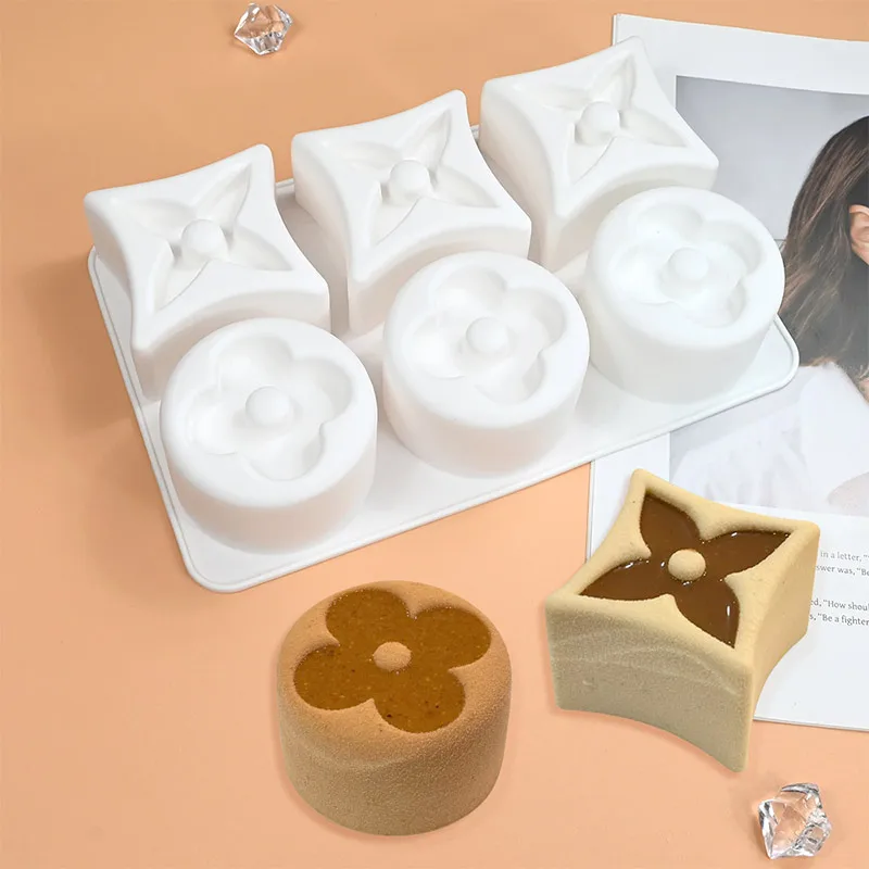 DIY 3D Liebe Blume Kuchen Backen Silikon Form Valentinstag Party Schokolade Gebäck Klee Geformt Utensilien Kleine Zubehör
