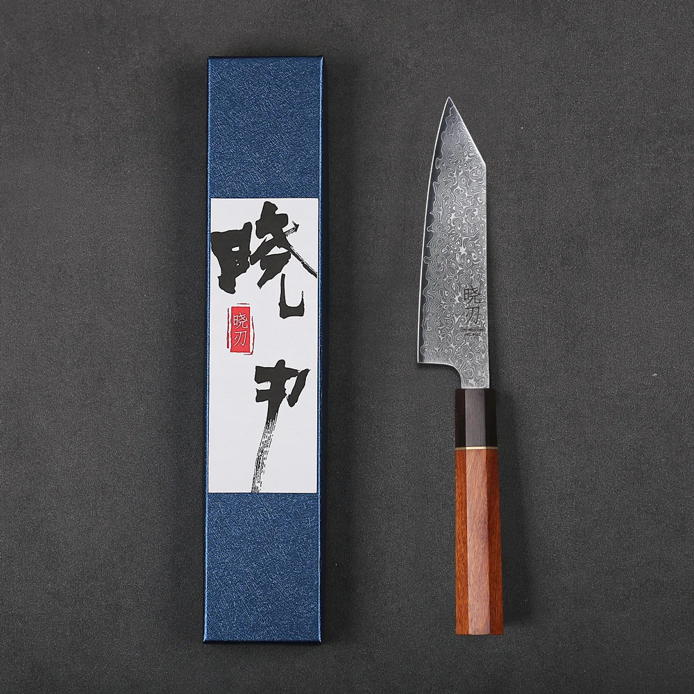 5-Zoll-Universalmesser Japanisch 67 Schicht Damast stahl profession elle Küchenchef Messer Schneiden Gemüse Fleisch Obst Kleinholz Messer Image