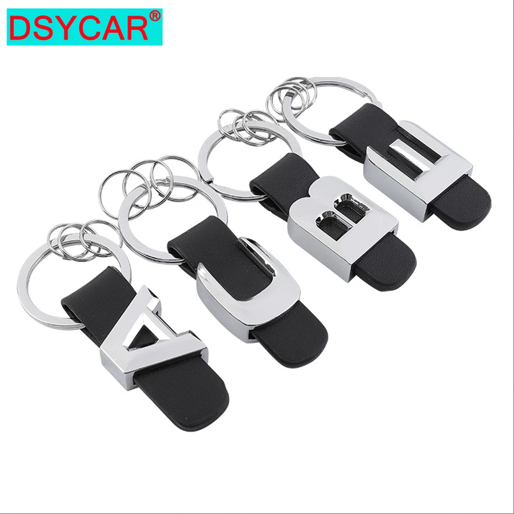DSYCAR 3D Auto Schlüssel Kette Metall Brief Lederband keychain Für Mercedes Benz A B C D E G S klasse Auto Keychain leder Schlüssel Ringe
