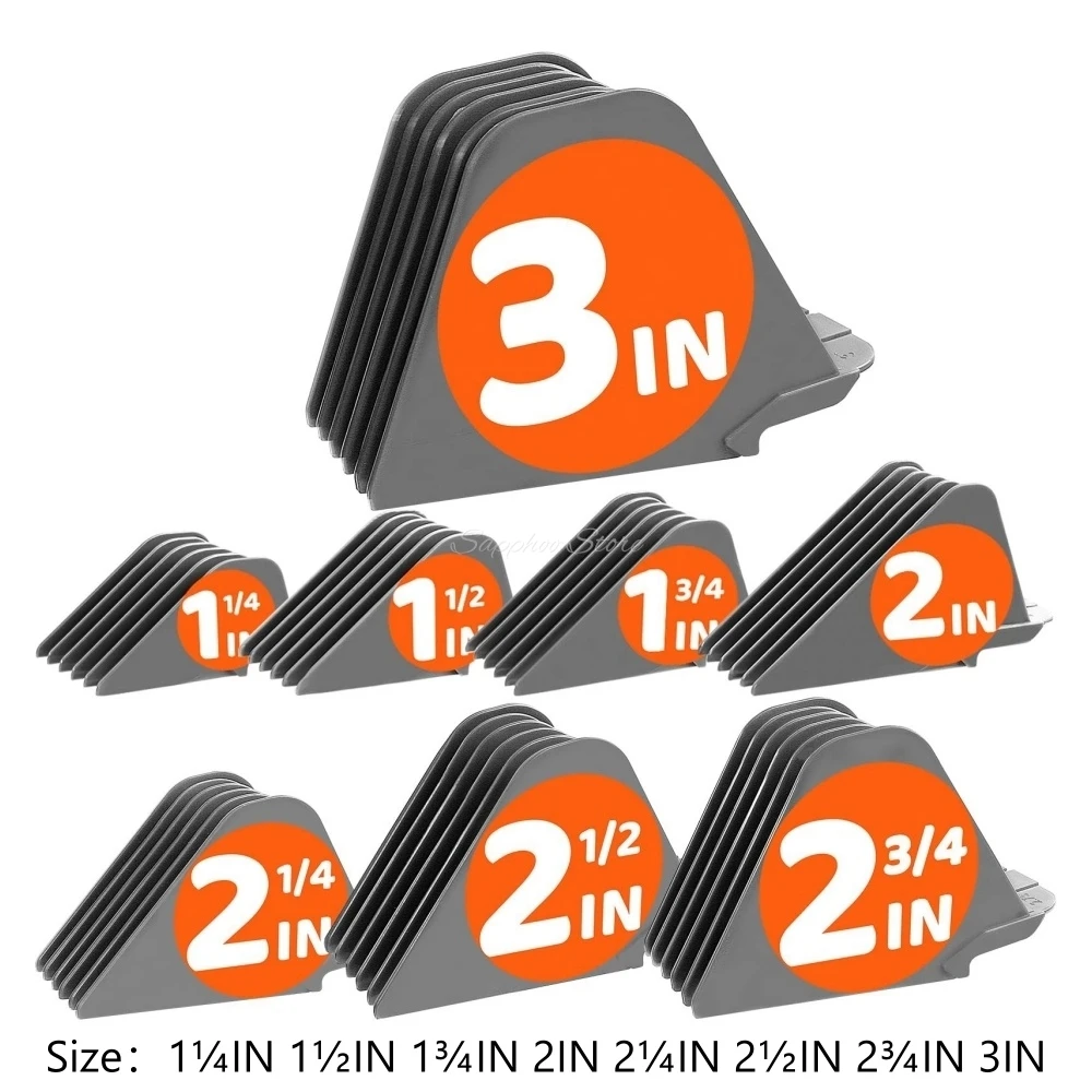 8 Stück Haarschneidemaschinen-Führungskämme, Aufsätze für Wahl Limit-Kamm mit Schnittlängen von 1,25–3 Zoll, passend für Wahl-Haarschneidemaschinen in den meisten Größen Image