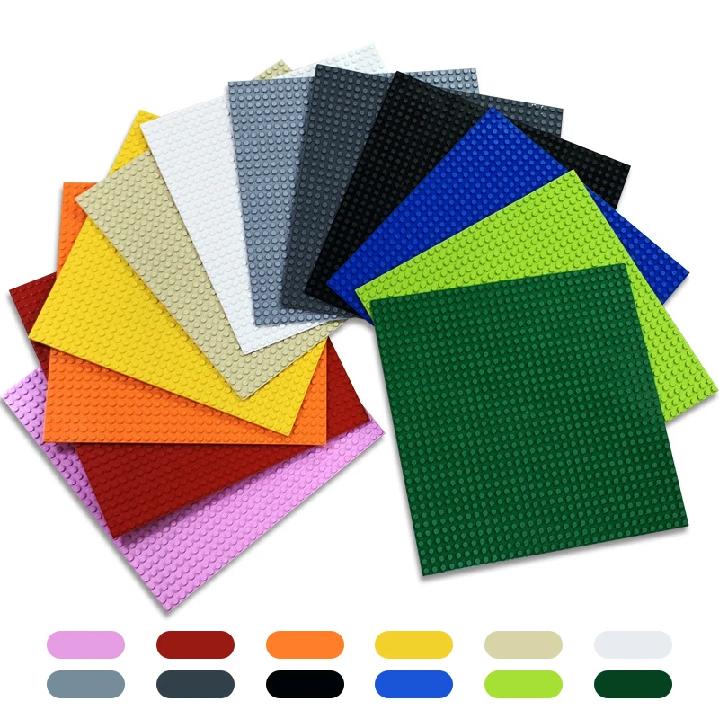 Einzelne doppelseitige 32x32 16x16 16x32 Punkte klassische Grundplatten Blöcke DIY kleine Steine Grundplatten Bau Gebäude Spielzeug Image