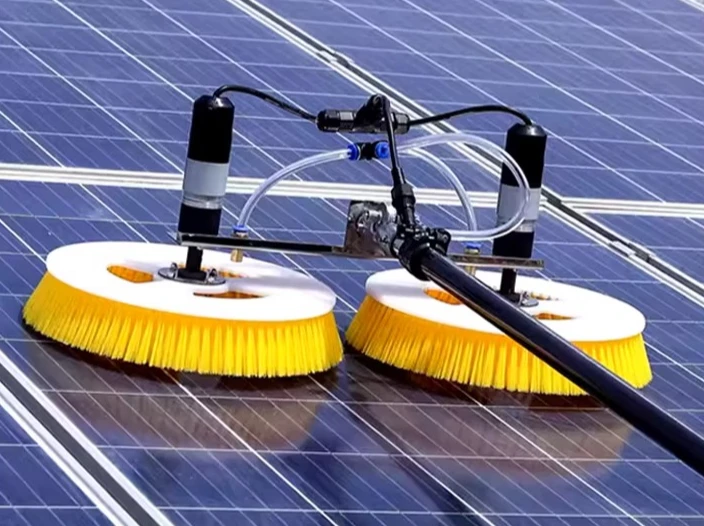 350 mm Photovoltaik-Panel-Reinigungsbürstenkopf, Scheibe mit großem Durchmesser, Solar-Photovoltaik-Stromerzeugungs-Panel-Reinigungsgerät Image
