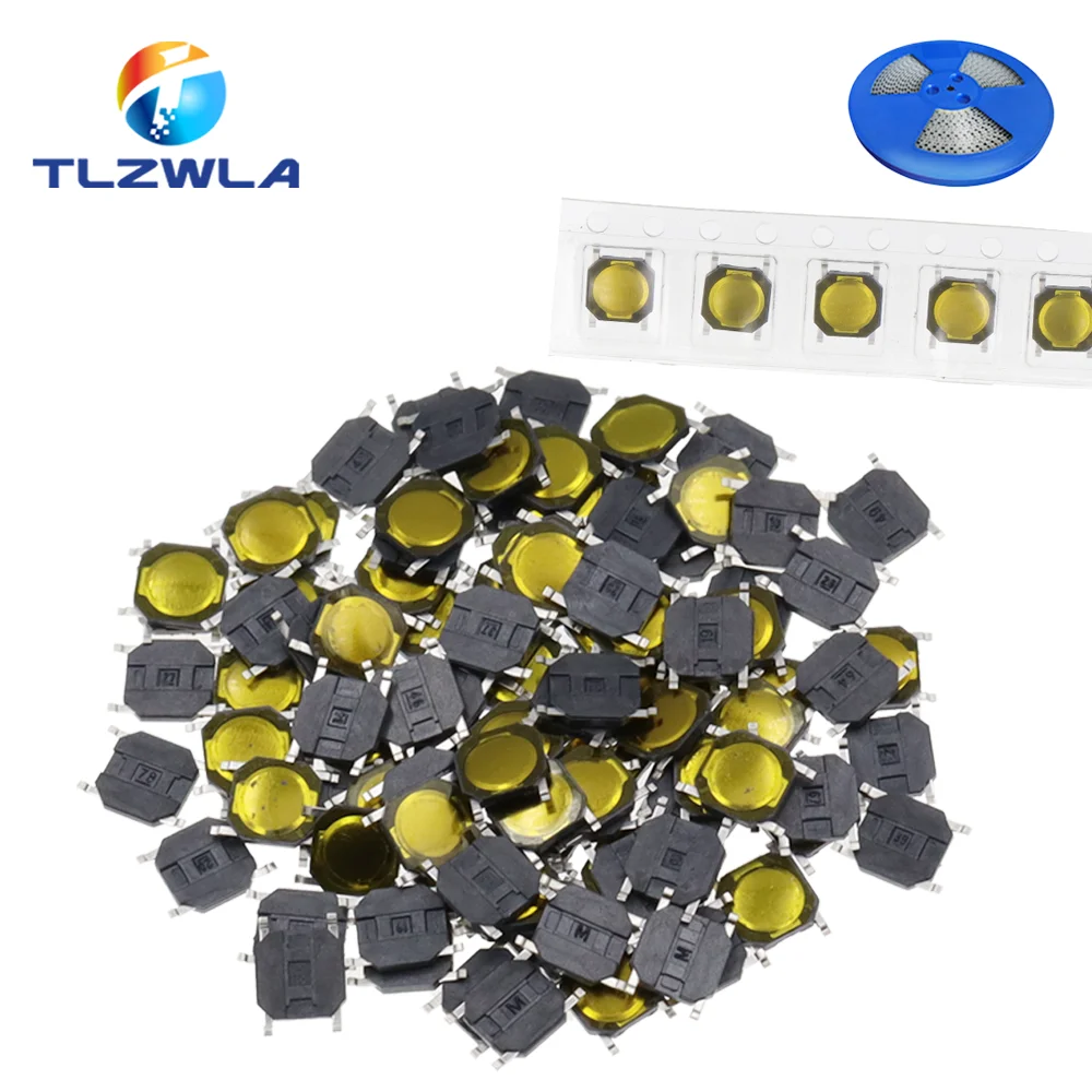 100PCS DC12V 50mA Membran Schalter 4x4x0,8 MM 4X4X0,8mm Tactile Push Button Schalter Takt 4 Pin 4*4*0,8mm Schalter Micro Schalter SMD Image