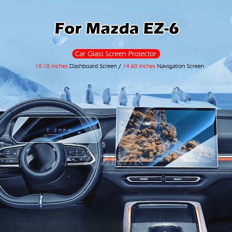 Für Mazda EZ-6 EZ6 2024 2025 Gehärtetes Glas Screen Protector Film Auto Infotainment Radio GPS Navigation Dashboard Zubehör Image