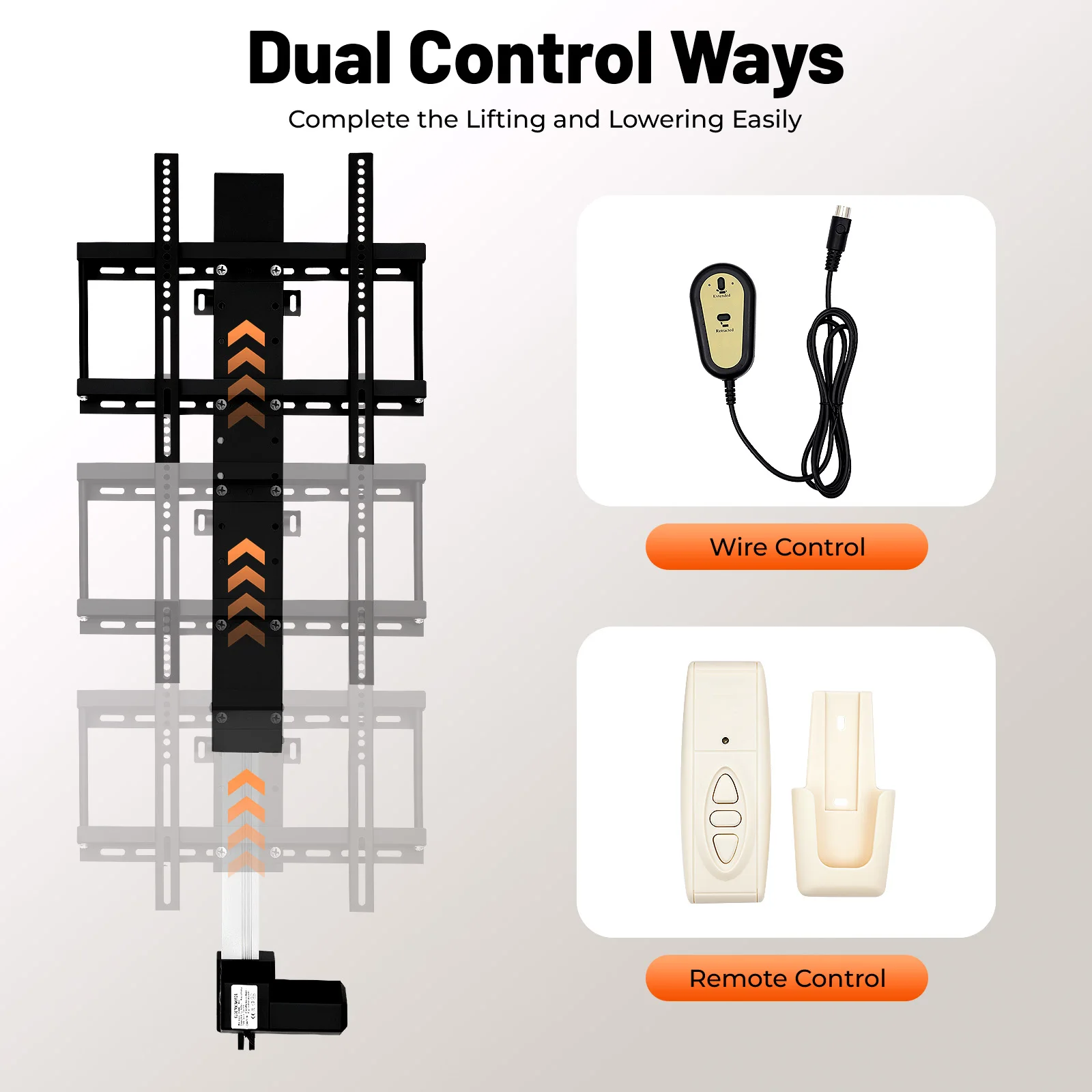 700 mm motorisierter TV-Lift, höhenverstellbarer TV-Ständer, automatische Lift-TV-Halterung, verwendet auf den meisten 26–57 Zoll LCD-LED-Oled-Plasma-Fernsehern Image