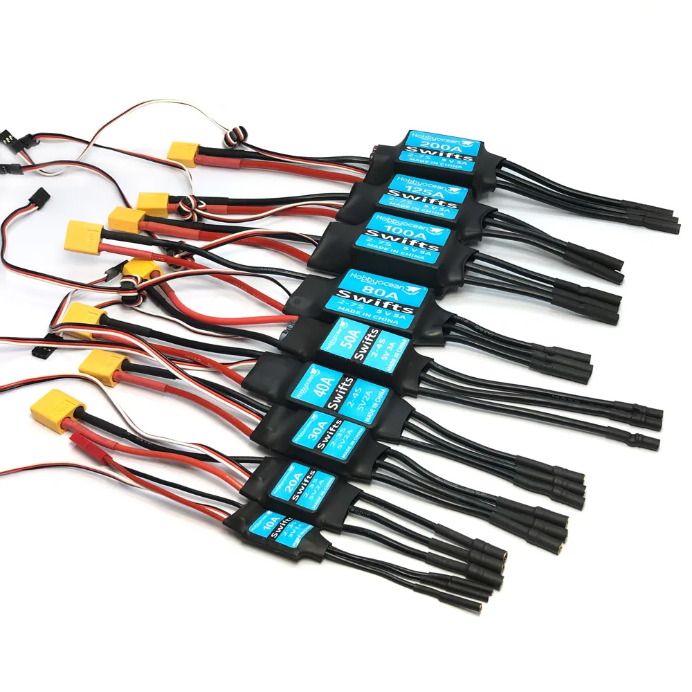 Hobby ocean 10a 20a 30a 40a 50a 80a 100a 125a 200a esc Geschwindigkeit regler mit Ubec für Hobby wing Skywalker RC Flugzeuge Hubschrauber