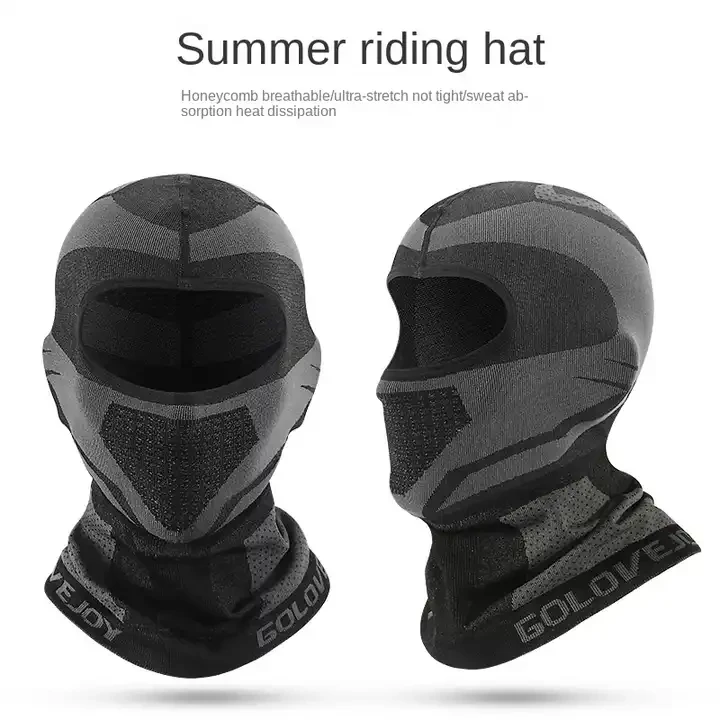 Sommer atmungsaktive Sturmhaube Motorrad Vollmaske Motorrad Radfahren Fahrradmaske Helm Kapuze Moto Reiten Hals Gesichtsmaske Image