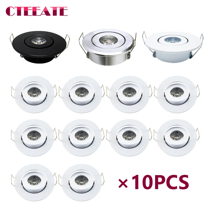 10PCS LED Downlight Mini Decke 1W 3W Warm Weiß/Kalt Weiß Led Licht AC 85-265V 220V 110V Innen Beleuchtung