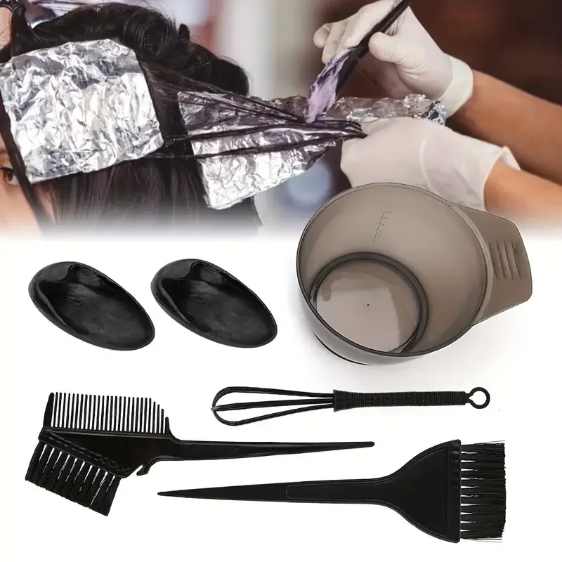 5 teile/satz Haar Farbstoff Kit Haar Färben Werkzeuge Friseur Styling Zubehör Mit Haar Farbstoff Farbe Mixer Haar Farbstoff Pinsel Schüssel salon Haar