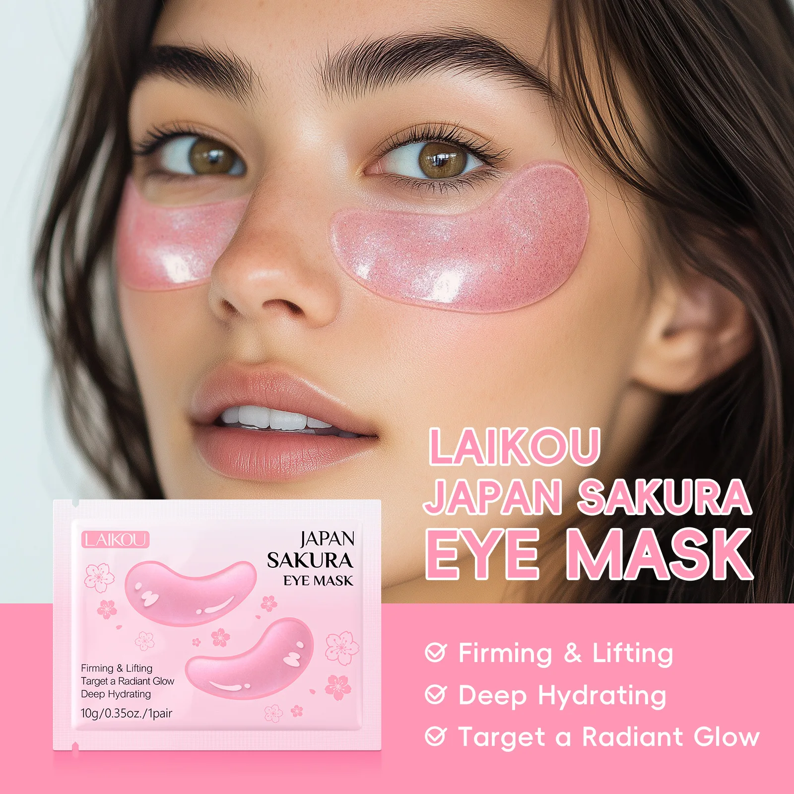 5/10 PCS LAIKOU Augenmaske Anti Augenringe Entfernung Augen Taschen Feuchtigkeitsspendende Straffende Augenklappen Augen Hautpflege Produkte Image