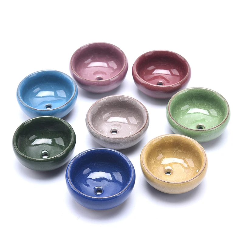 Niedlicher Eisschalen-Glasur, Blumenkeramik, Sukkulenten-Pflanzgefäß, Mini-Pflanztopf, Heimdekoration Image