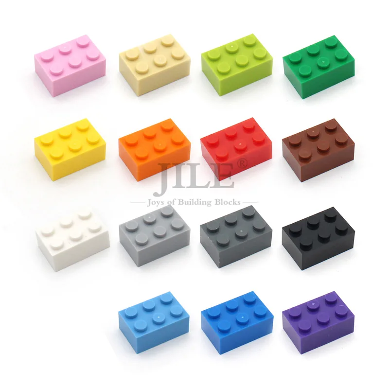 100 stücke Moc Kreative Ziegel 2x3 3002 DIY Grundlagen Pädagogische Bausteine Groß Sets Kompatibel Zubehör Partikel Kinder spielzeug Image