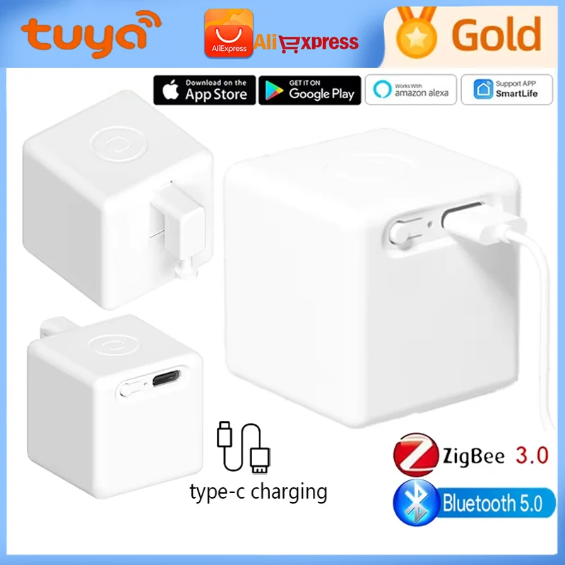 Tuya Smart Bluetooth Fingerbot Schalter-Fernbedienung Tuya BLE Zigbee Fingerroboter Unterstützt Smart Life App Sprachsteuerung Image