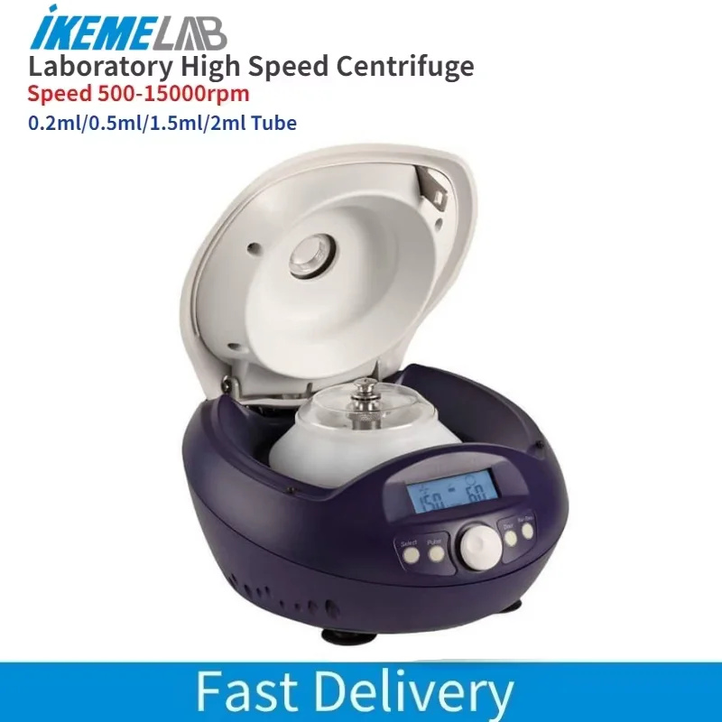 IKEME Hochgeschwindigkeitszentrifugenmaschine Krankenhaus Klinische LCD Digital 15000 U/min 0,2/0,5/1,5/2 ml PCR Biologie Laborzentrifuge Image
