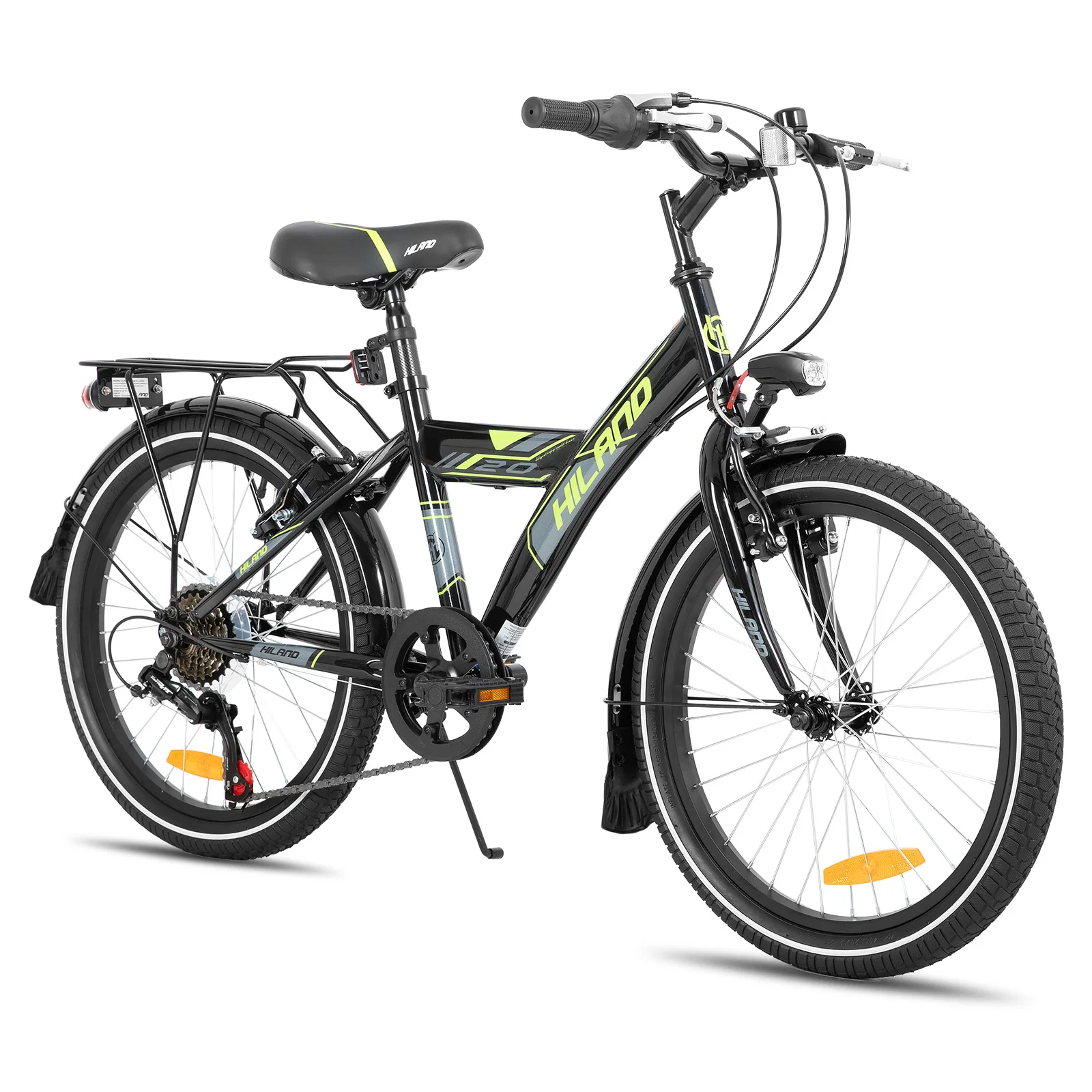 Hiland 20/24 Zoll Kinder-Mountainbike für Kinder, Jungen und Mädchen ab 6–10 Jahren mit Shimano 6-Gang-Getriebe, Kinder-Walker Image