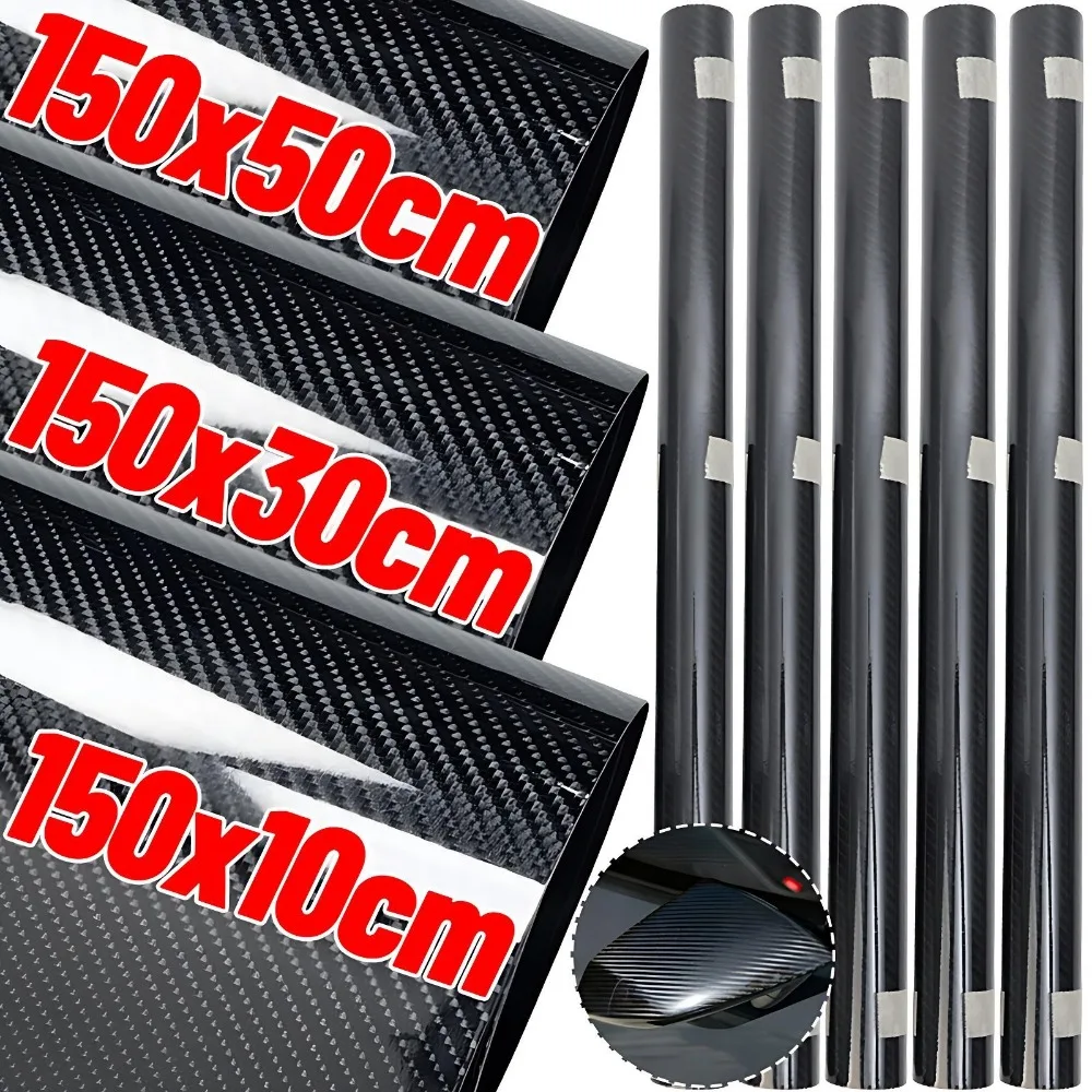 6D Carbon Faser Vinyl Film Wrapping Vinyl Aufkleber Glänzend Auto Wrap Blatt Rolle Aufkleber Auto Styling Auto Motorrad Dekoration Film Image