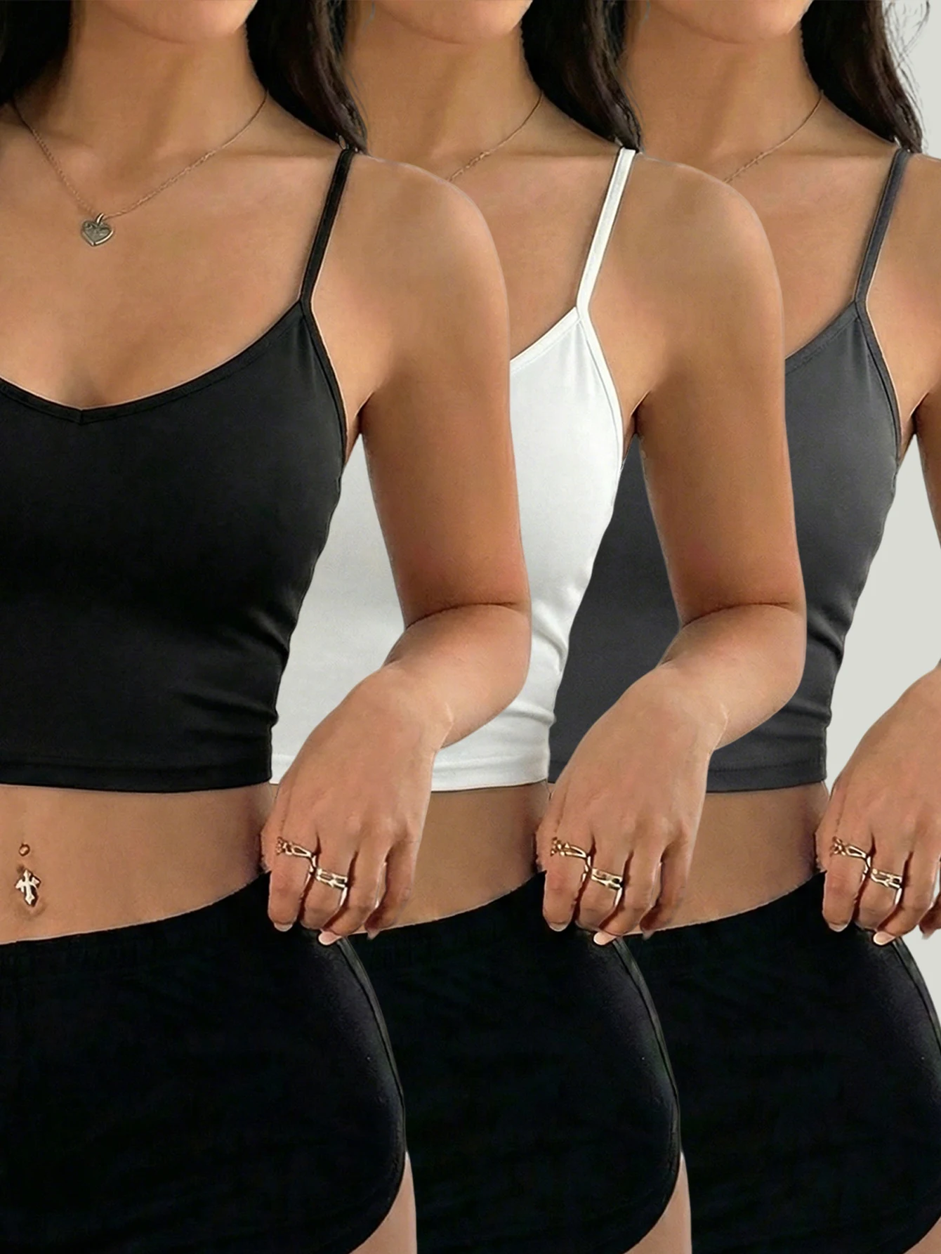 Soutiens-gorge de sport pour femmes, hauts de sport pour la course à pied, débardeurs de yoga (3 pièces)