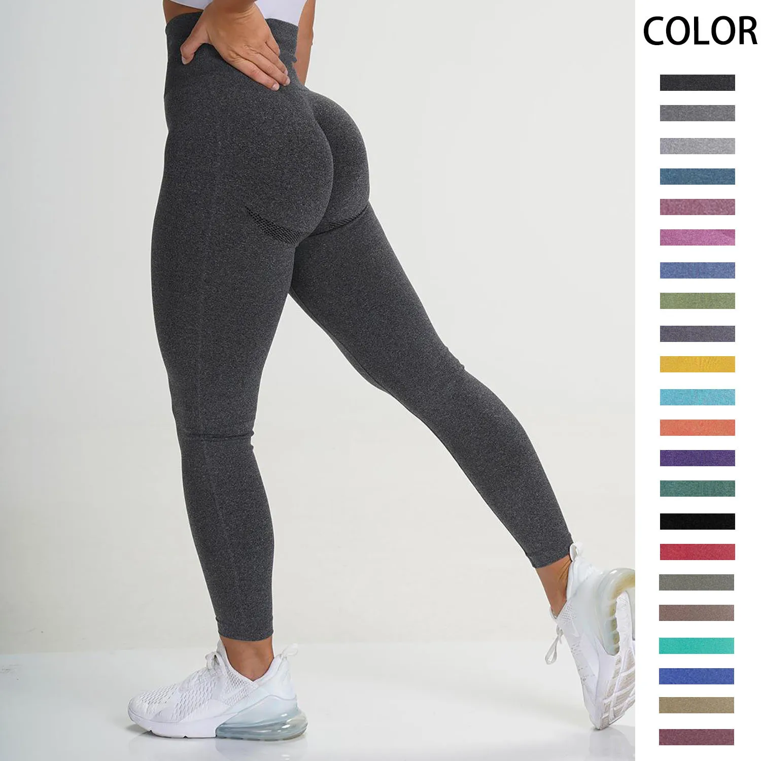 Ensembles de yoga sans couture pour femmes - Leggings sexy taille haute effet push-up et brassières de sport pour le fitness et l'entraînement en salle de sport