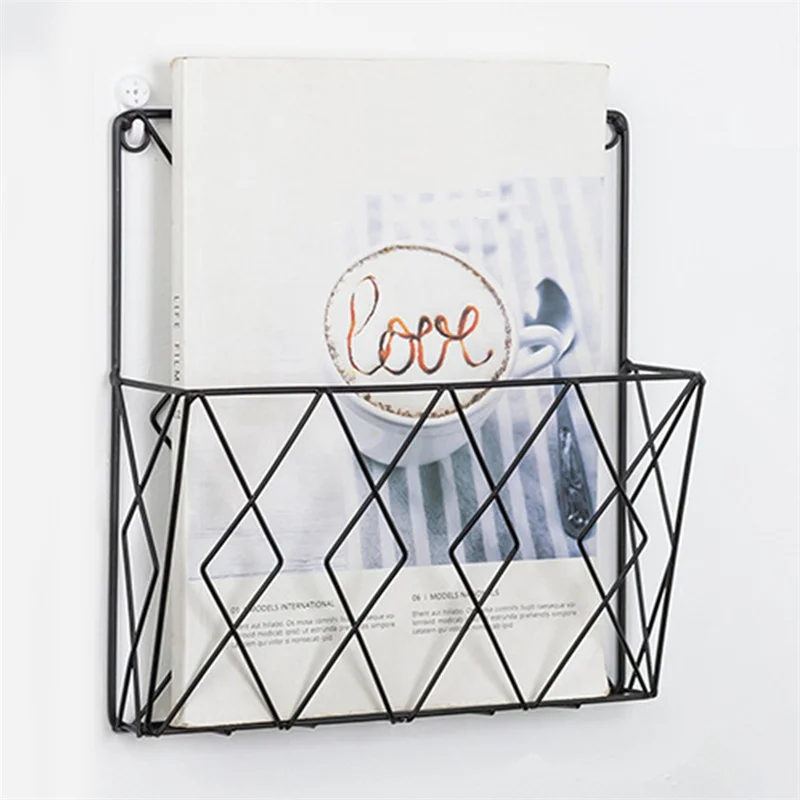 Support de rangement mural en métal pour Magazines et journaux, pour livres de bureau à domicile, dossier de fichiers, présentoir de table de bureau