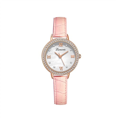 Montre femme élégante et tendance, cadran à motif nacre, étanche IPX7, pour loisirs et sport, avec coffret.