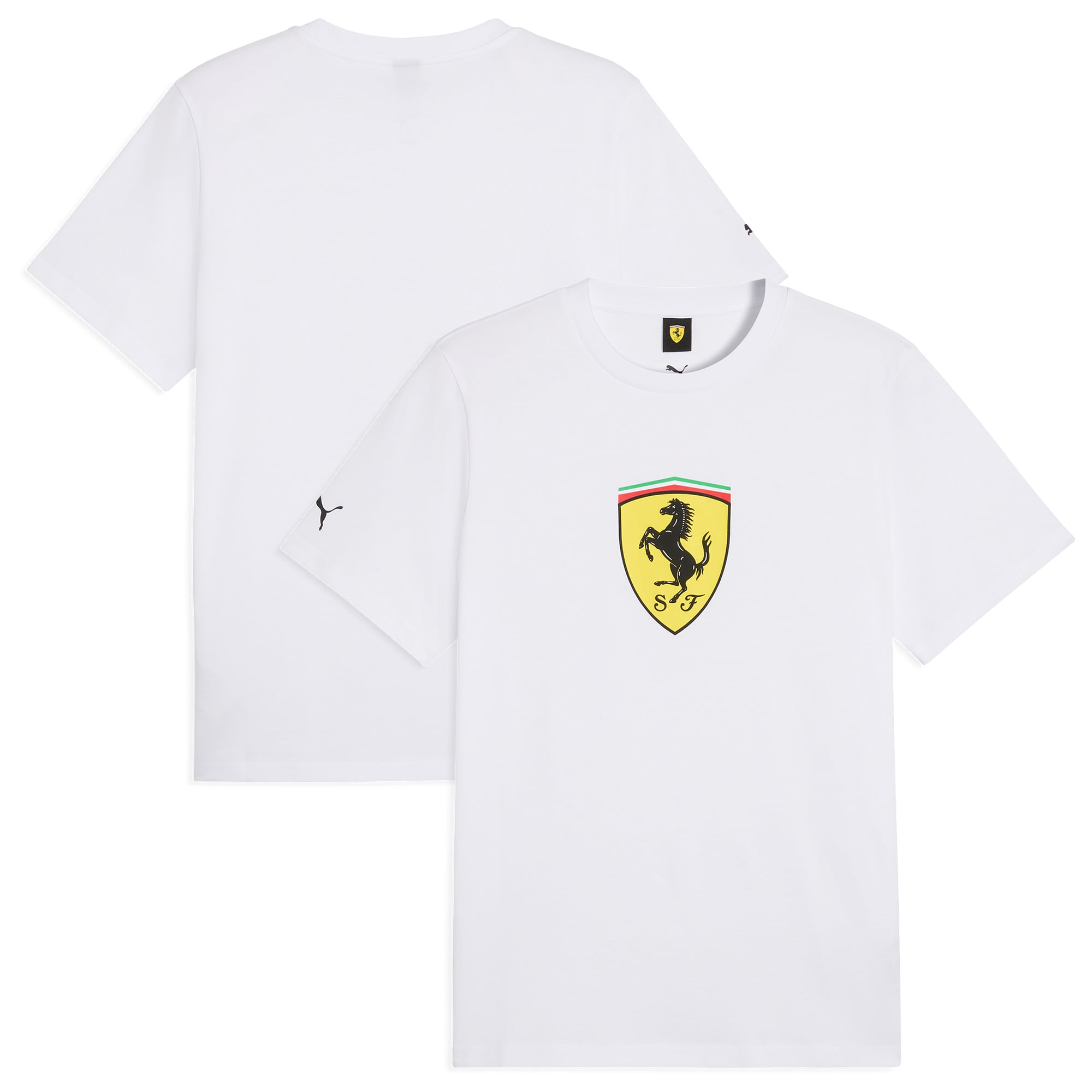 T-shirt Scuderia Ferrari grand écusson Puma - Blanc - Homme Taille: 3XL