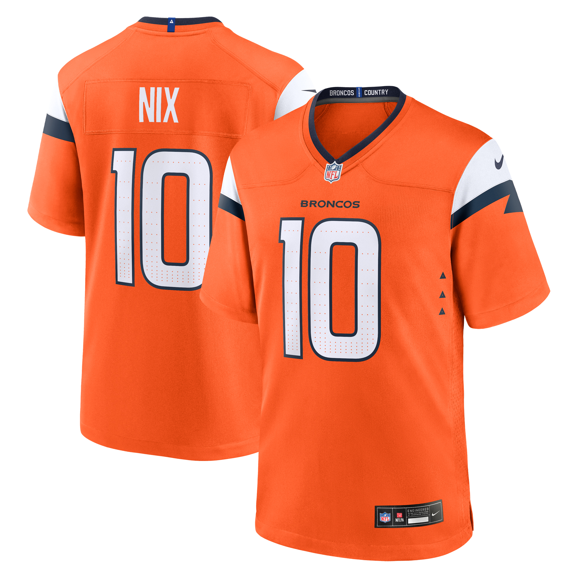 "Nike Bo Nix Herren-Spielertrikot der Denver Broncos in Orange" Image