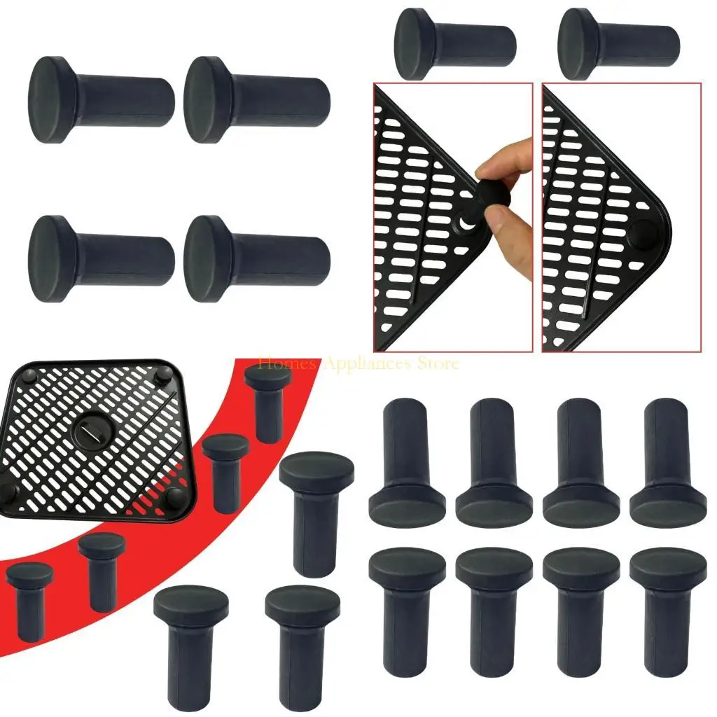 D0AB Hochtemperaturbeständige Silikonbeine für Luftfritteusen und Öfen verwenden einfache Installation und Entfernung Füße Image