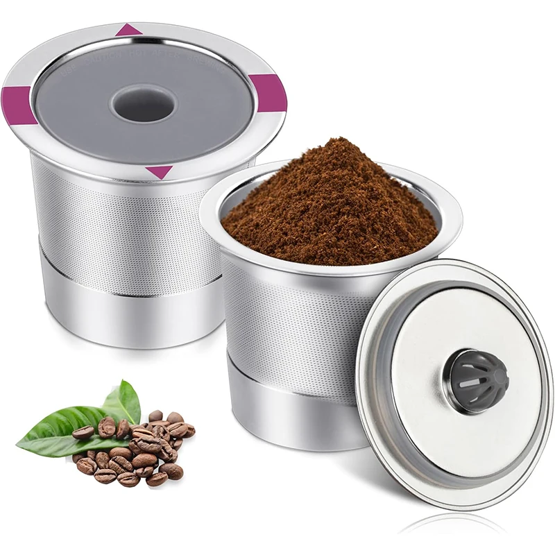 Wiederverwendbare K-Cup-Kaffeepads, nachfüllbare K-Cup-Kaffeefilter aus Edelstahl für Keurig 1.0 und 2.0 Kaffeemaschinen Image