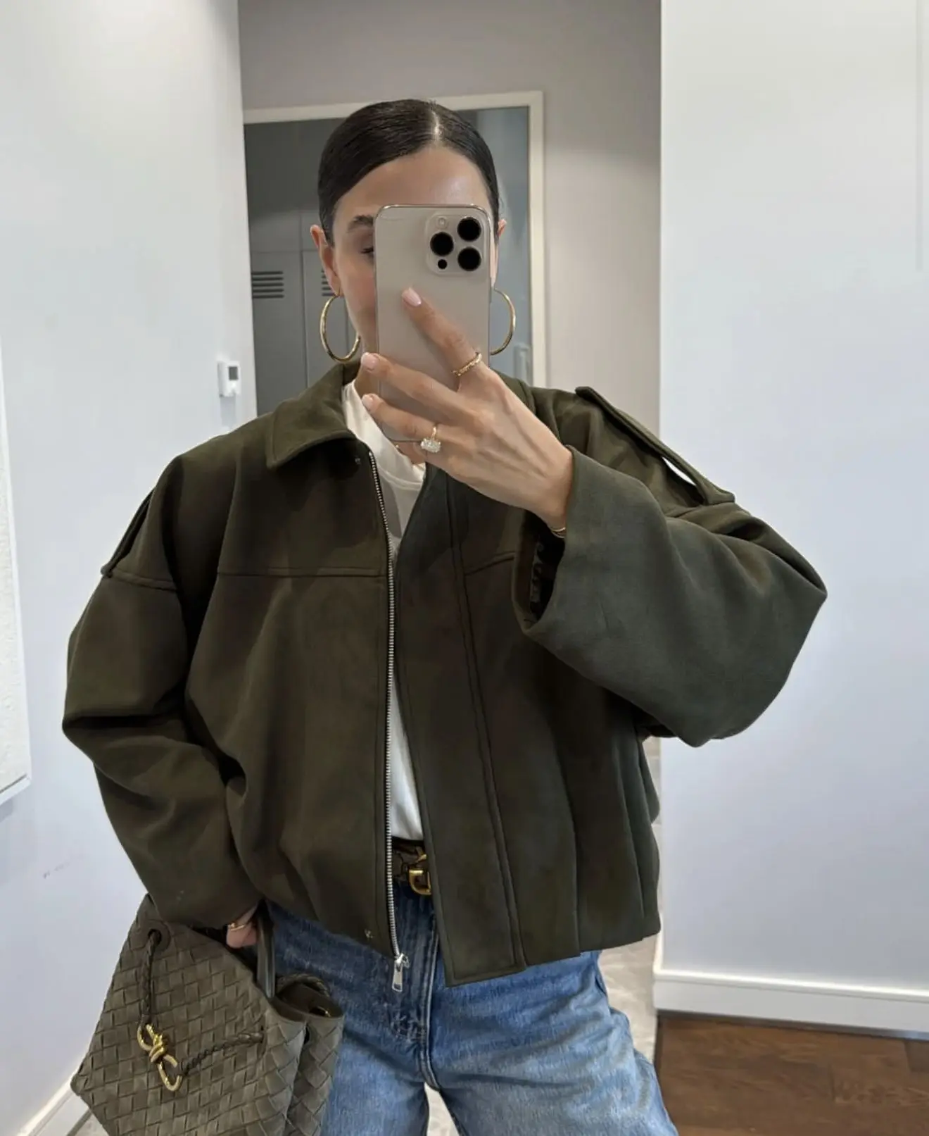 Frauen Braun Grün Wildleder Jacke Lose Beiläufige Bomber Mantel Revers Zipper Langarm Jacken Vintage Dame Motorrad Outwears