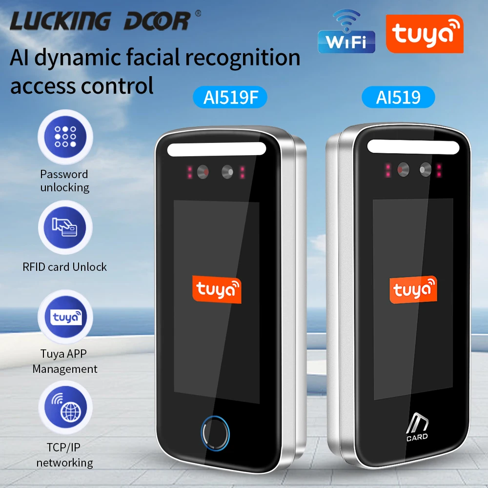 Tuya APP Wifi Gesichtserkennungsgerät TCP USB-Stab Gesicht Zeiterfassung gelten für den Baubau von Immobilienbau Image