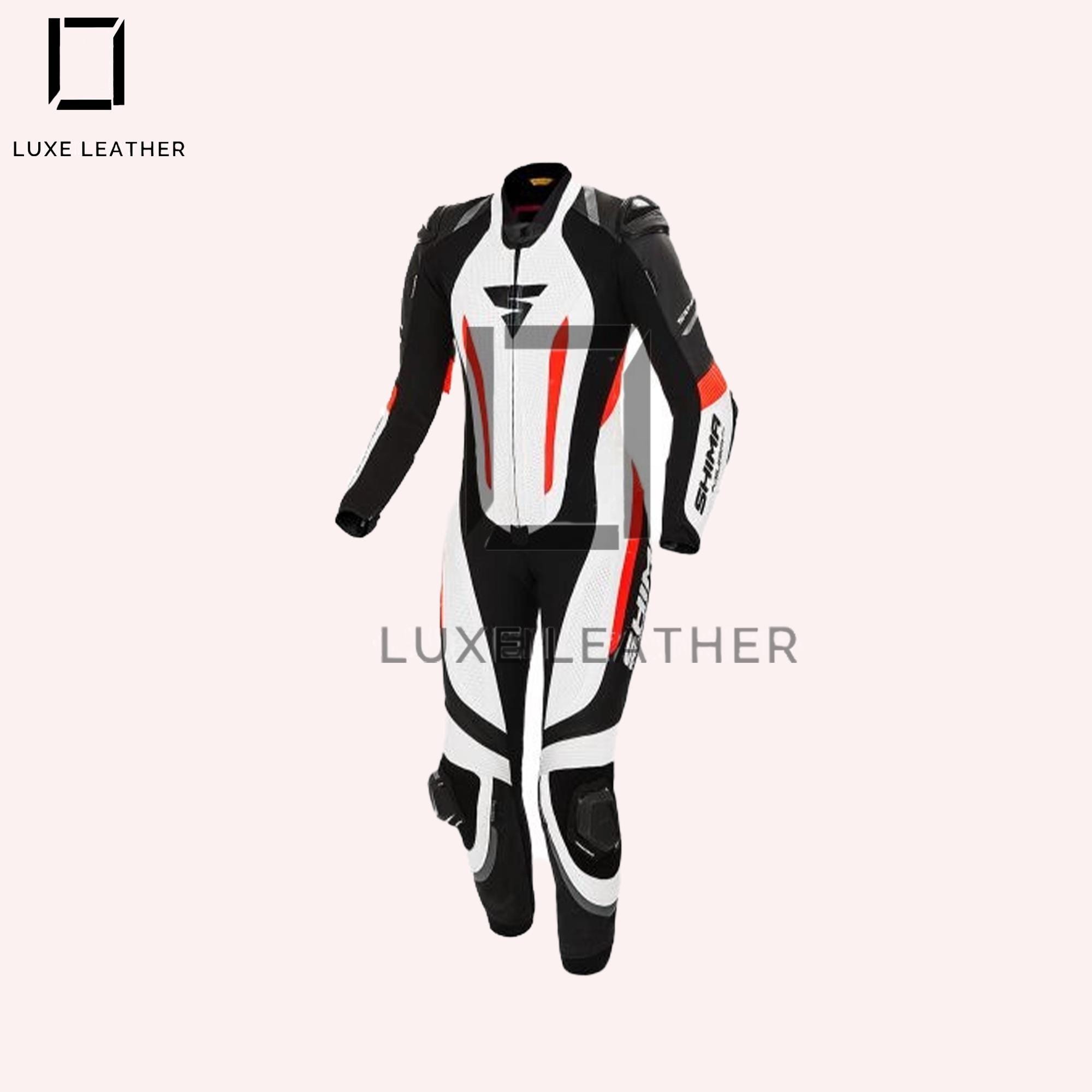 Tuta da moto da donna Shima Miura RS Moto GP, tuta da corsa in pelle originale GPlus, protezioni omologate CE, regalo per lei