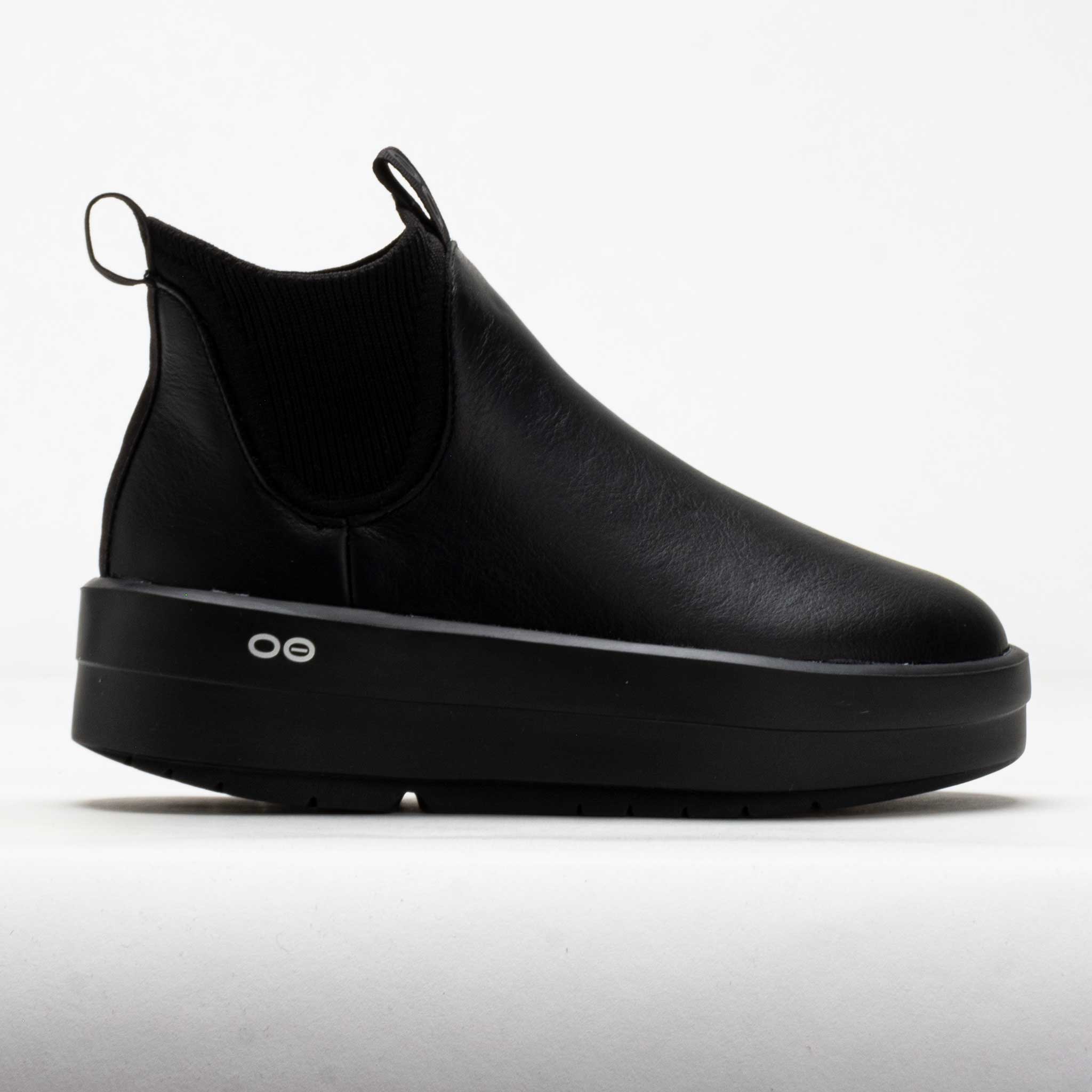 OOFOS OOmega Londoner Leather Women's Walking Shoes Black
