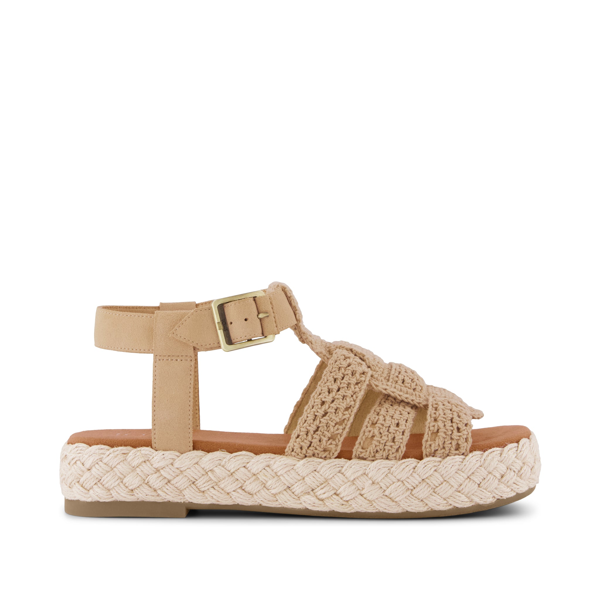 Women's Jac Fisherman Sandal Caramel Crochet | Natural | Size 9.5 | TOMS Official Site - Shoes, Accessories, & Apparel