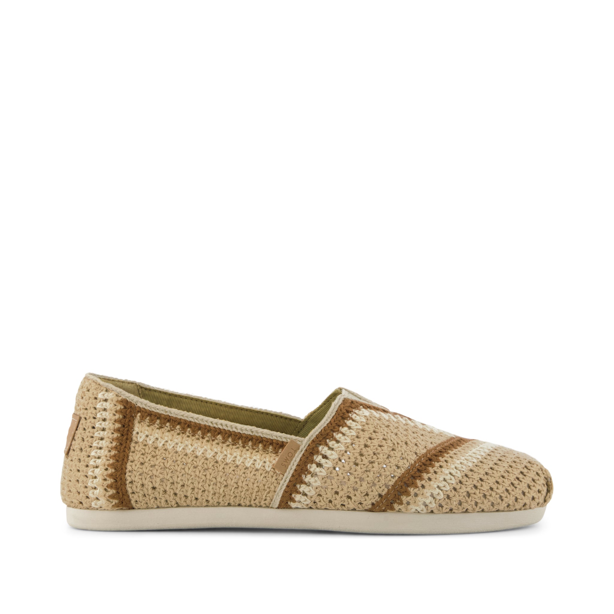 Women's Alpargata Classic Almond Crochet | Natural/Brown/Multi | Size 7 | TOMS Official Site - Shoes, Accessories, & Apparel