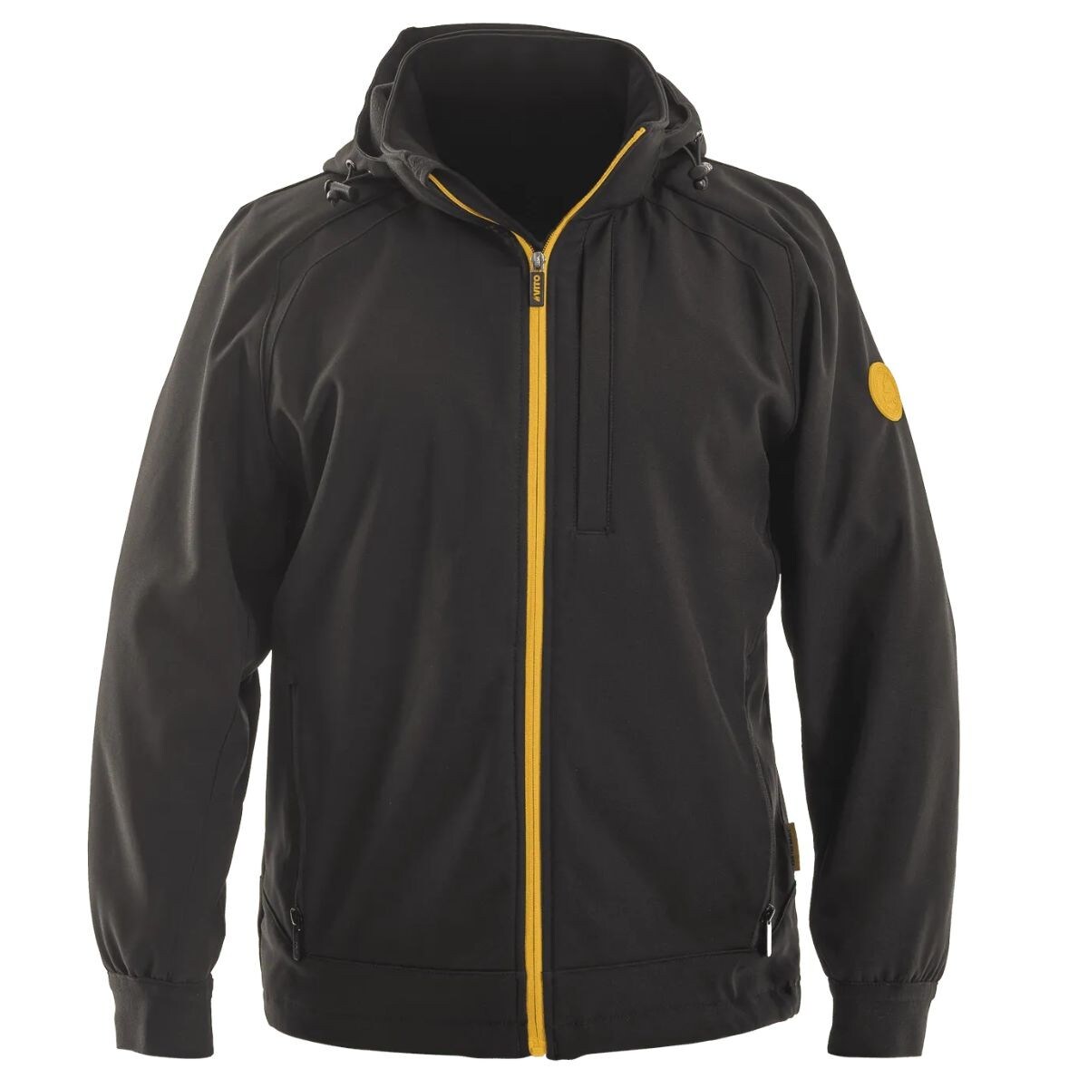Softshelljacke mit Kapuze Schwarz Adventure Größe L Mann Frau Multi-Pocket VITO Image