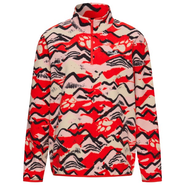 Jack Wolfskin - Women's Paw Era 100 Print Halfzip - Fleecepullover Gr M rot