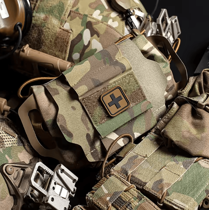 Tactical IFAK First Aid Kit MOLLE Medical Emergency Survival Pouch For Outdoor, Hunting & Rapid Response brown