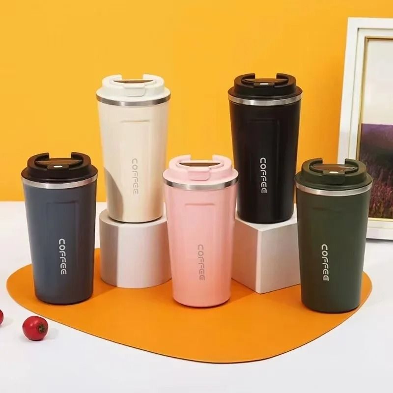 380 510ML Travel Stainless Steel Coffee Thermal Mug Leak Proof Thermos Bottle Vacuum Flask Insulated Cup blue 510ml
