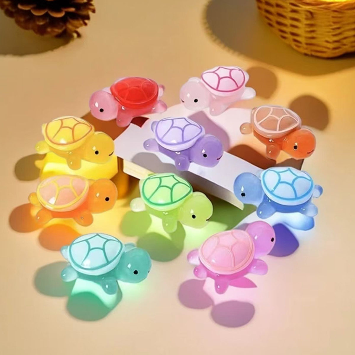 Luminous Mini Turtle Garden Home Decoration Glowing 3D Animals Micro Landscape Ornament Luminous Mini Turtle Garden Home Decoration Glowing 3D Animals Micro Landscape Ornament