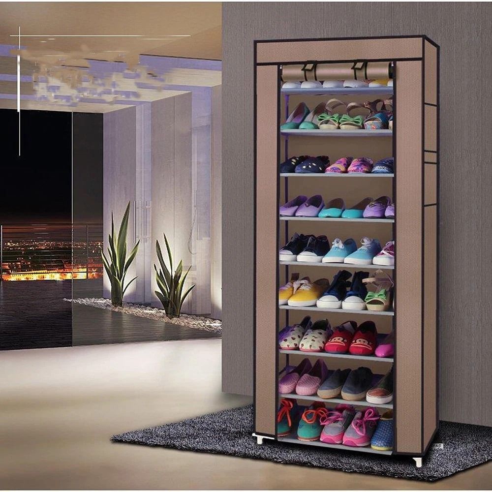 Free Standing Shoe Rack With Dustproof Cover | Shoe Shelf Storage Organizer Free Standing Shoe Rack With Dustproof Cover | Shoe Shelf Storage Organizer