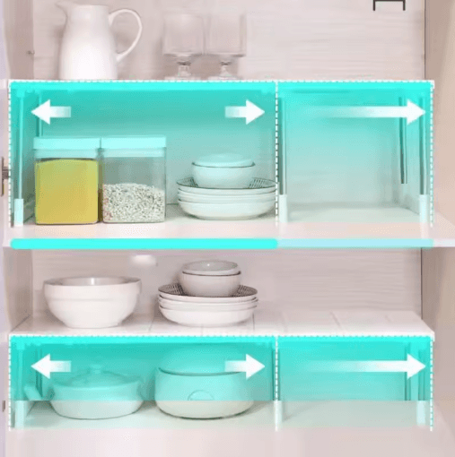 Stackable Telescopic Closet Organizer Adjustable Layered Wardrobe Storage Rack 1pc