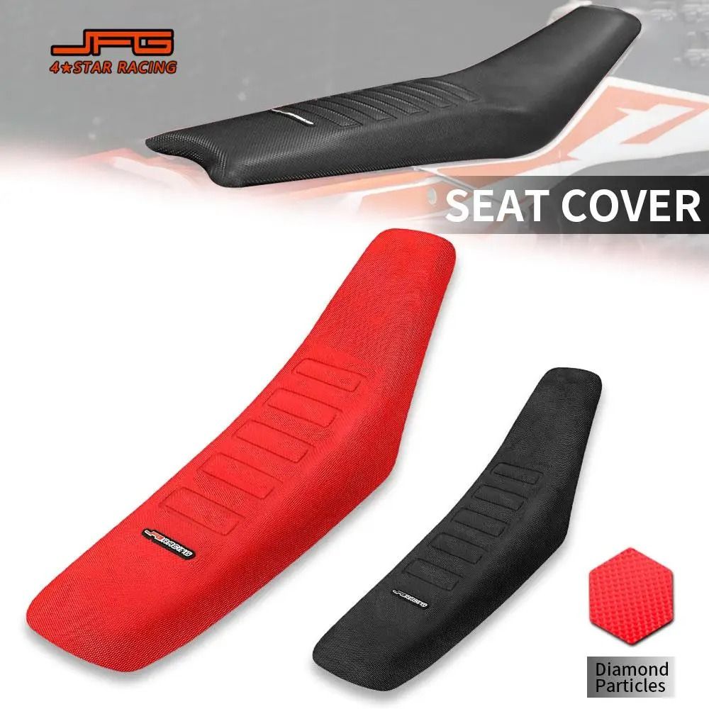 Universal Motorcycle Seat Cover | Waterproof & Non Slip Racing Gripper For Honda, KTM, Yamaha & Kawasaki black