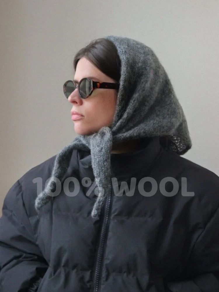 Luxury 100% Wool Winter Shawl For Women Long Warm Cashmere Feel Hijab & Pashmina Wrap db031 12 23.6 X 51.2 In