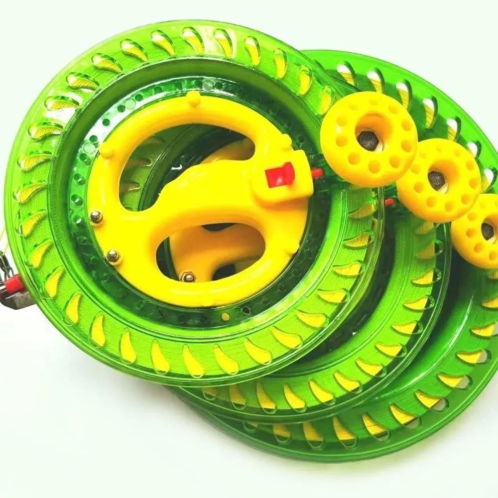Fire Wheel Kite Reel Winder With Grip Handle 150 To 500M Line green (18 Cm)