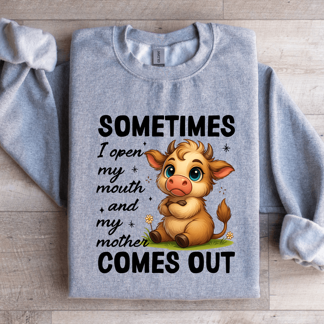 Sometimes I Open My Mouth Sweatshirt M Light Pink