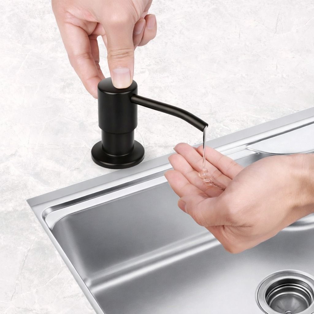 Stainless Steel Soap Dispenser Kit, Kitchen Liquid Pump And Tube For Easy Refills Stainless Steel Soap Dispenser Kit, Kitchen Liquid Pump And Tube For Easy Refills