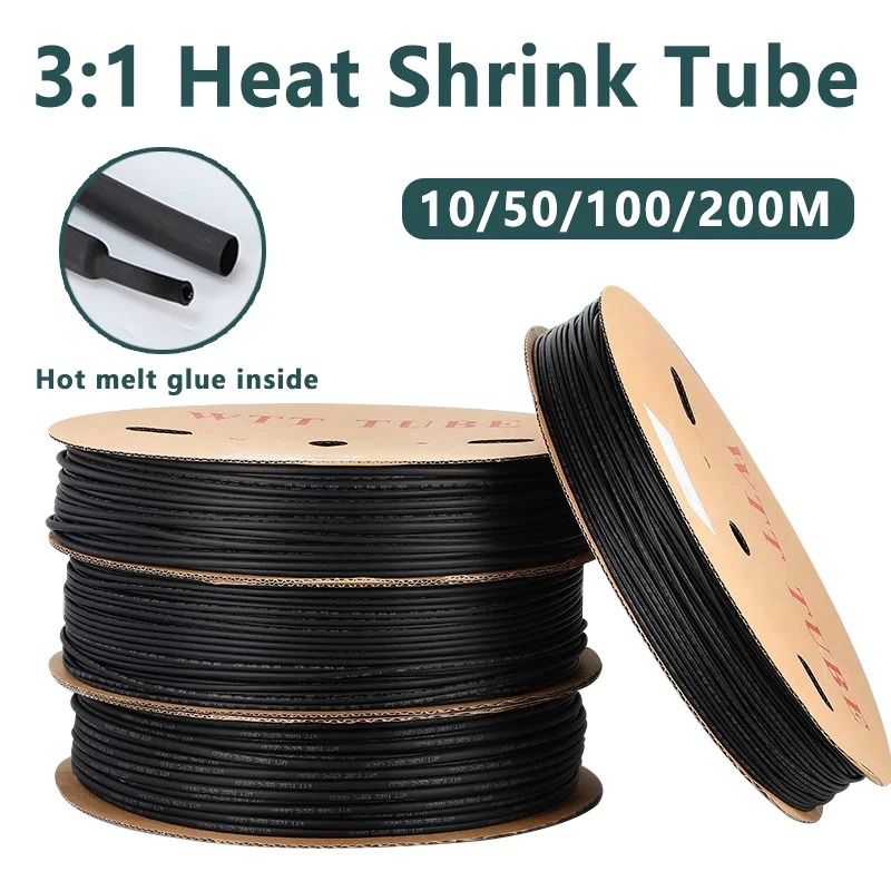 3 1 Heat Shrink Tube High Performance Polyolefin Thermal Cable Sleeve & Insulated Wire Protector green 200m 9.5mm