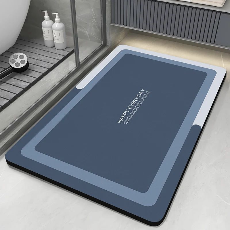 AquaStone Quick Dry Diatomite Bath Mat Absorbent Anti Slip Bathroom Floor Rug 22 15.7 X 23.6 In